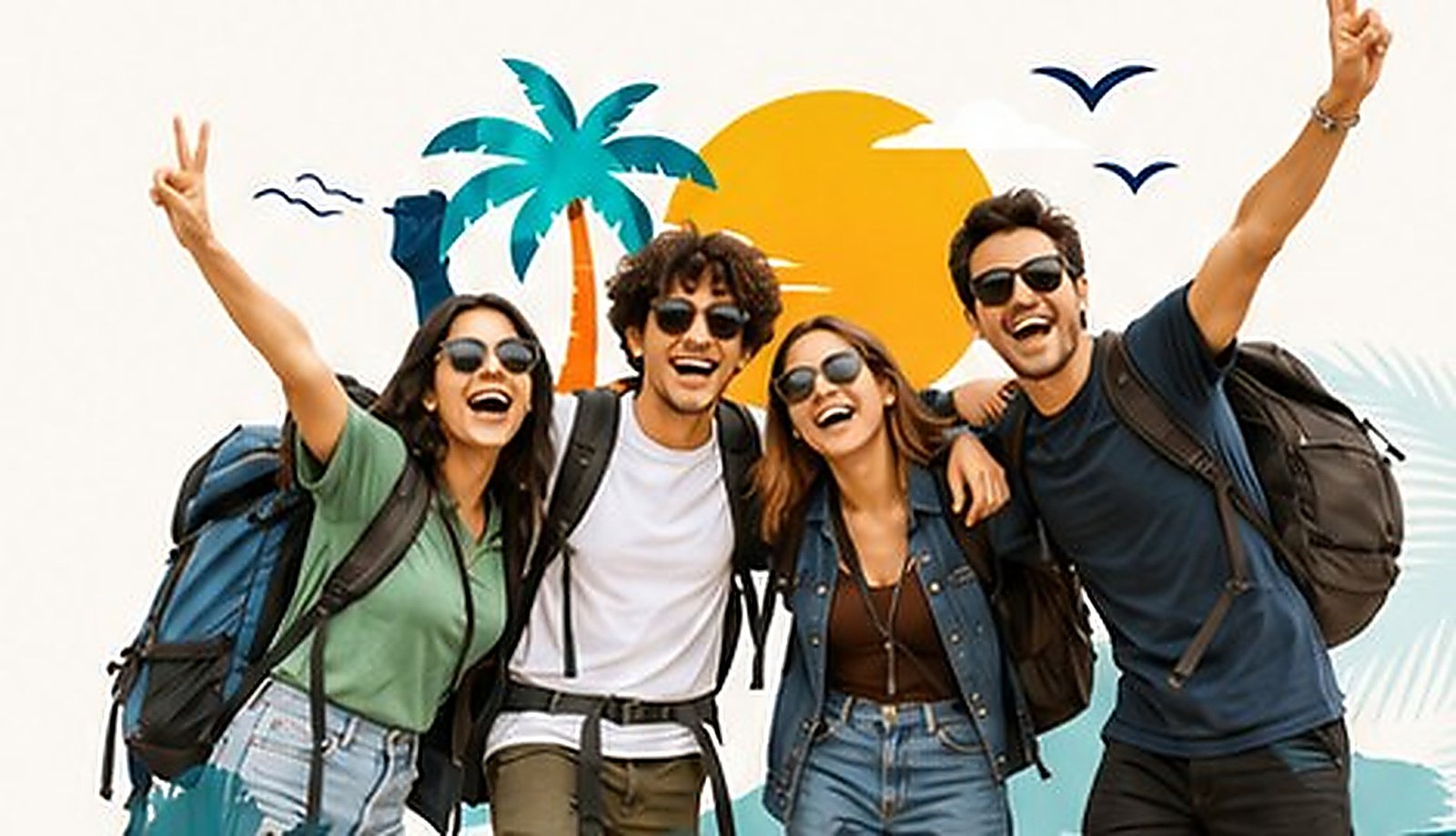 Young travellers ready for a trip